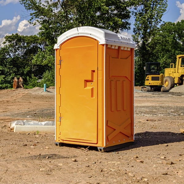 how often are the portable toilets cleaned and serviced during a rental period in Van Tassell WY